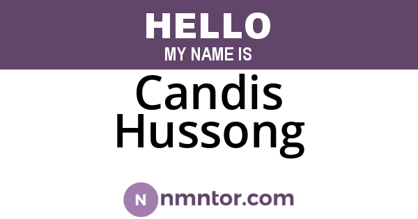 Candis Hussong