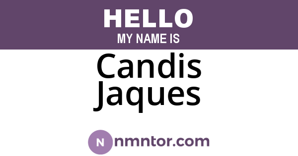 Candis Jaques