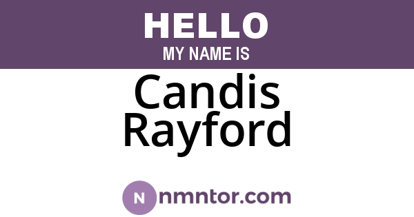 Candis Rayford