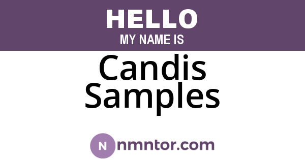 Candis Samples