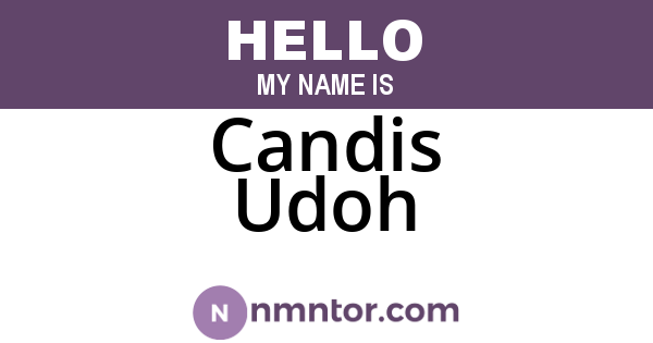 Candis Udoh