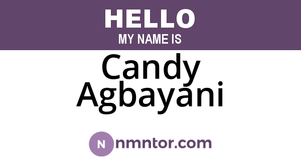 Candy Agbayani