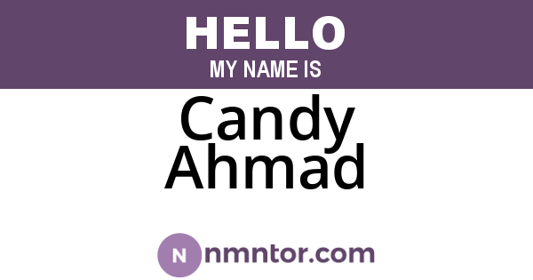 Candy Ahmad