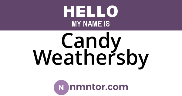 Candy Weathersby