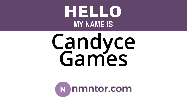 Candyce Games