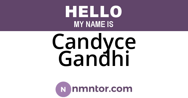 Candyce Gandhi