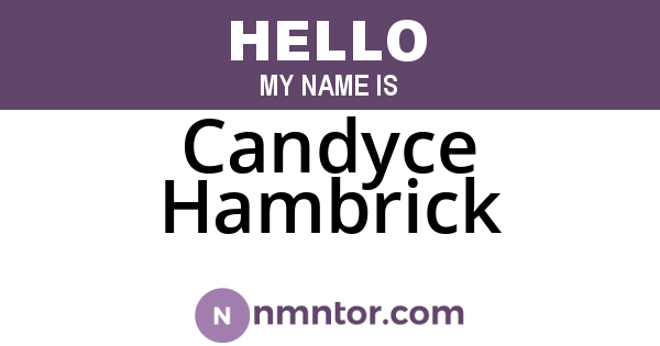 Candyce Hambrick