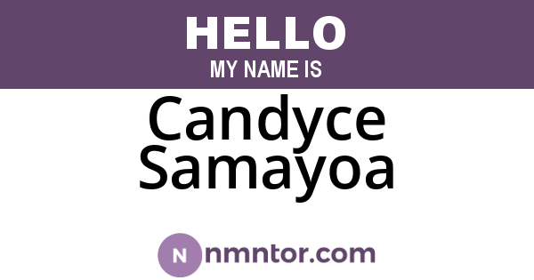 Candyce Samayoa