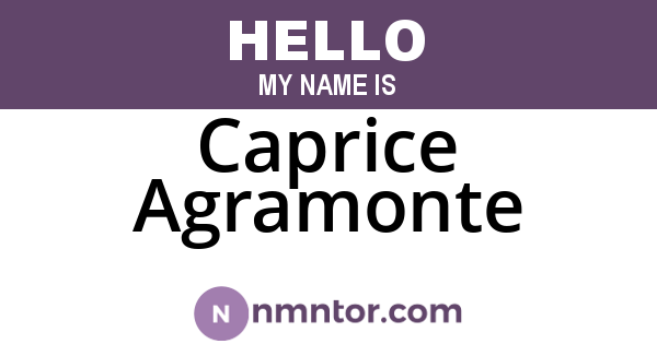 Caprice Agramonte