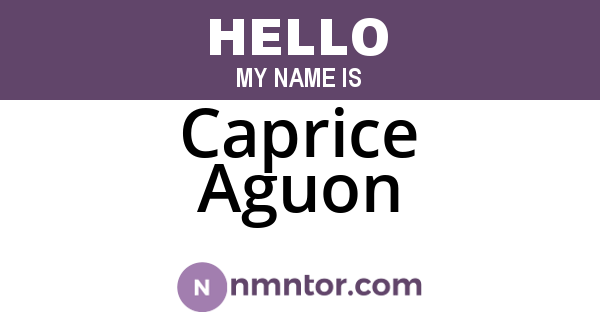 Caprice Aguon
