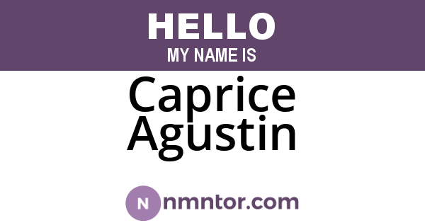 Caprice Agustin