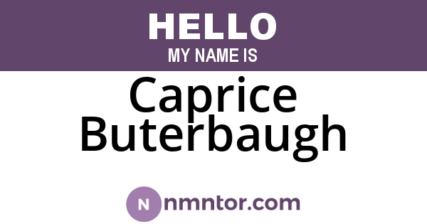 Caprice Buterbaugh