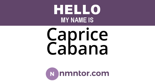 Caprice Cabana
