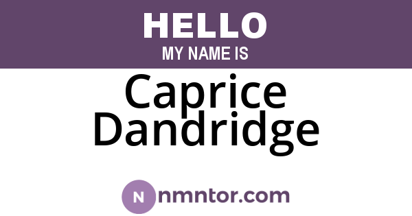 Caprice Dandridge