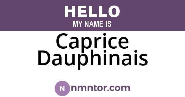 Caprice Dauphinais