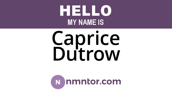 Caprice Dutrow