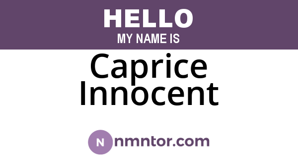 Caprice Innocent