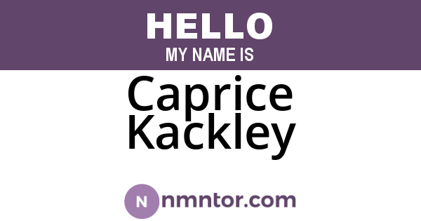 Caprice Kackley