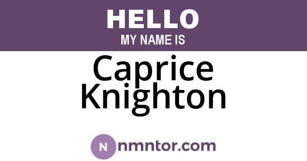 Caprice Knighton