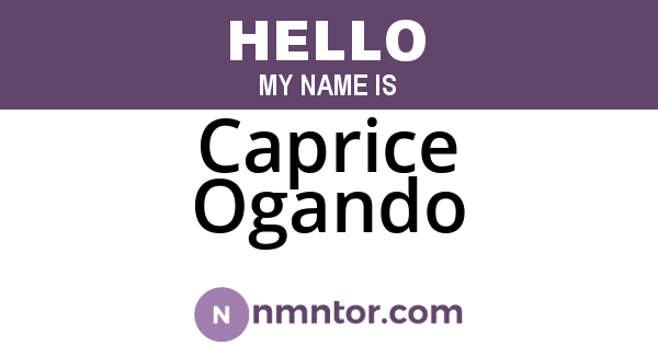 Caprice Ogando