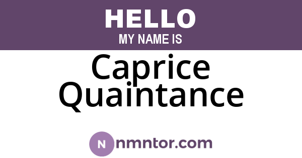 Caprice Quaintance