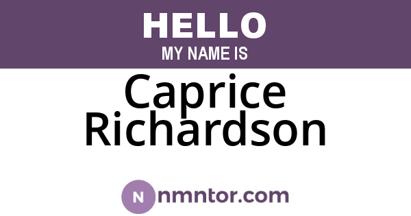 Caprice Richardson