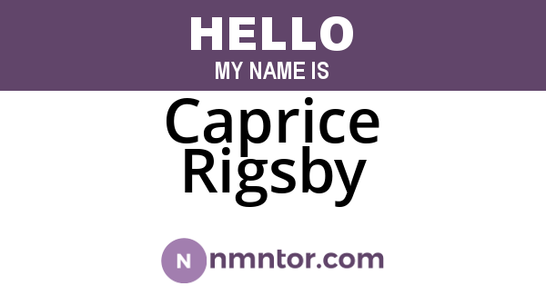 Caprice Rigsby
