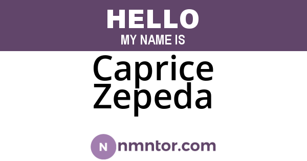 Caprice Zepeda