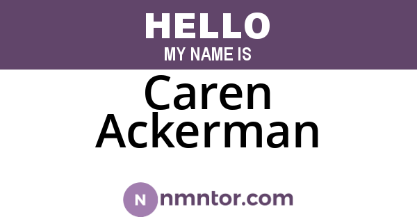 Caren Ackerman