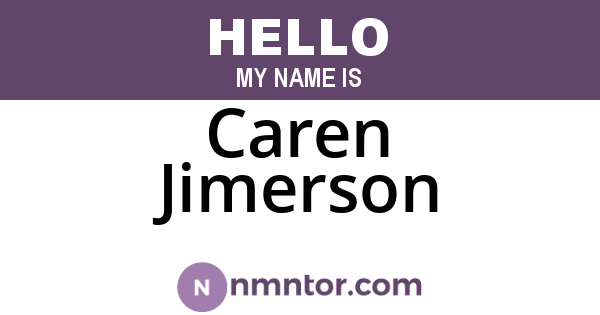 Caren Jimerson