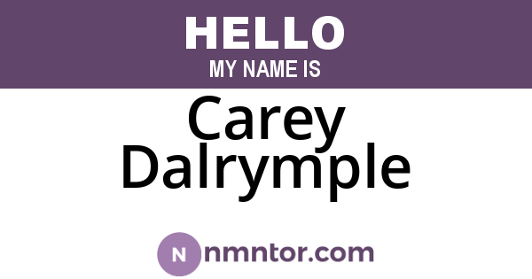 Carey Dalrymple