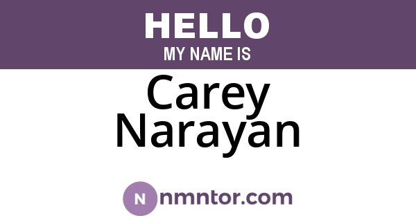 Carey Narayan