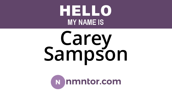 Carey Sampson
