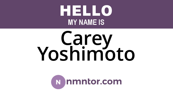 Carey Yoshimoto