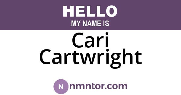 Cari Cartwright