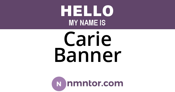 Carie Banner