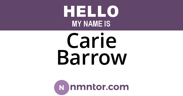 Carie Barrow