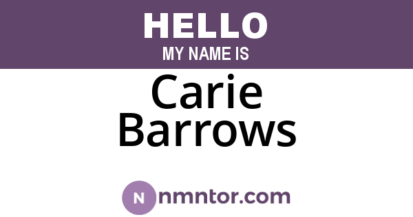Carie Barrows