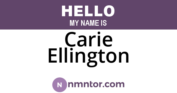 Carie Ellington