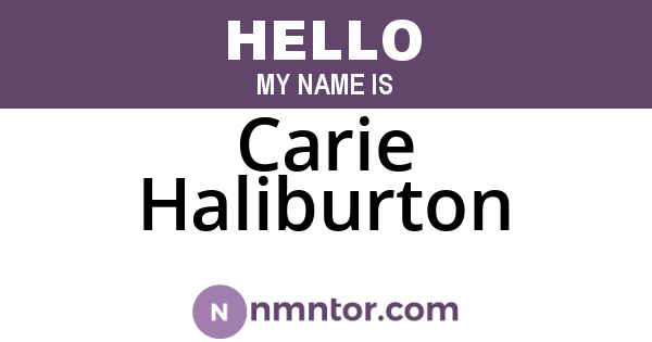 Carie Haliburton