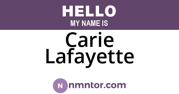 Carie Lafayette