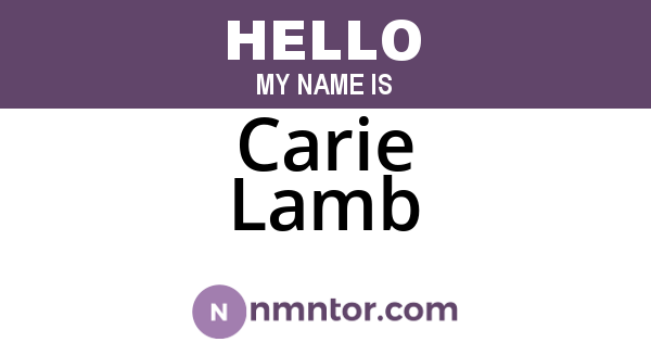 Carie Lamb