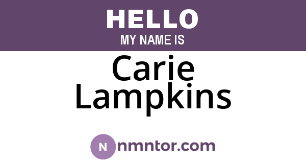 Carie Lampkins