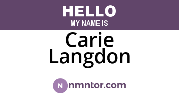 Carie Langdon