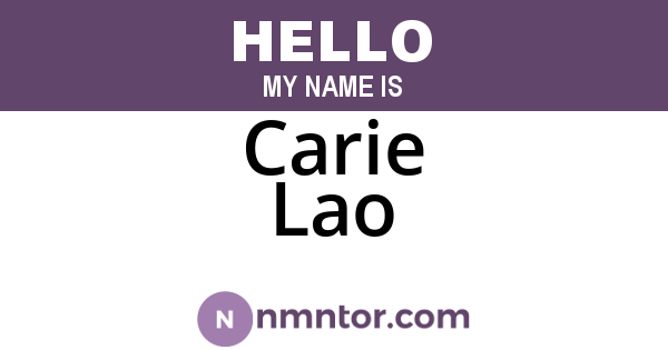 Carie Lao
