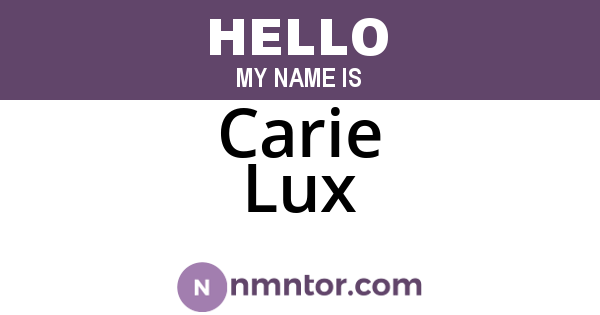 Carie Lux