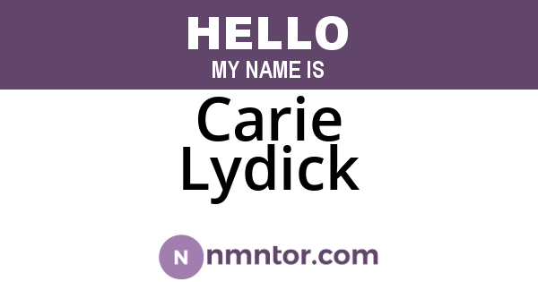 Carie Lydick