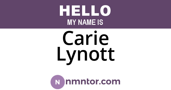 Carie Lynott