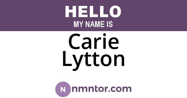 Carie Lytton