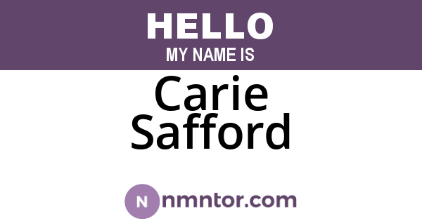 Carie Safford